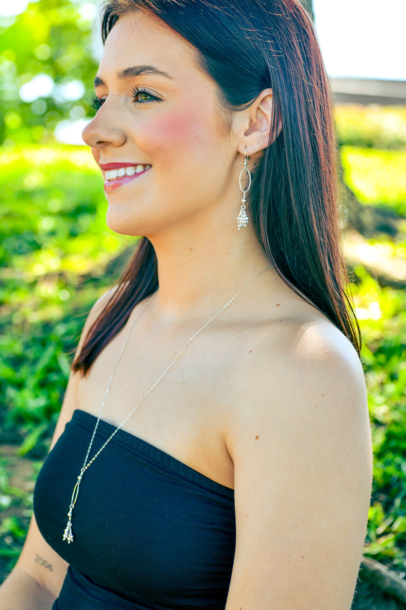 Sterling Silver Bead Pop Earrings