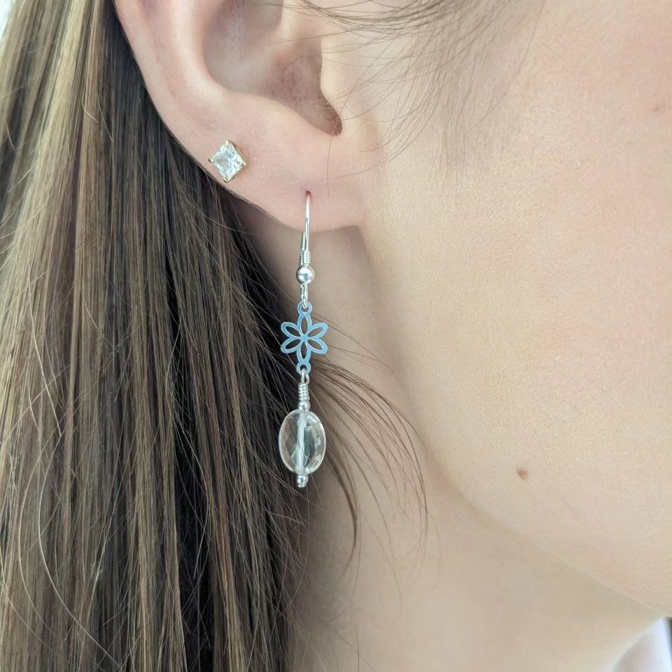 Sterling Silver Flower Earrings