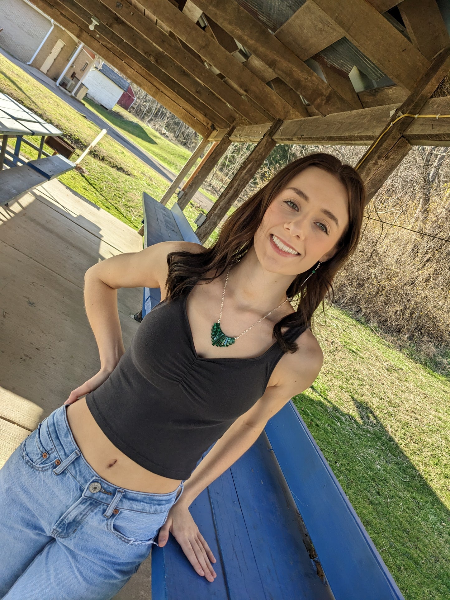Malachite and Sterling Silver Necklace