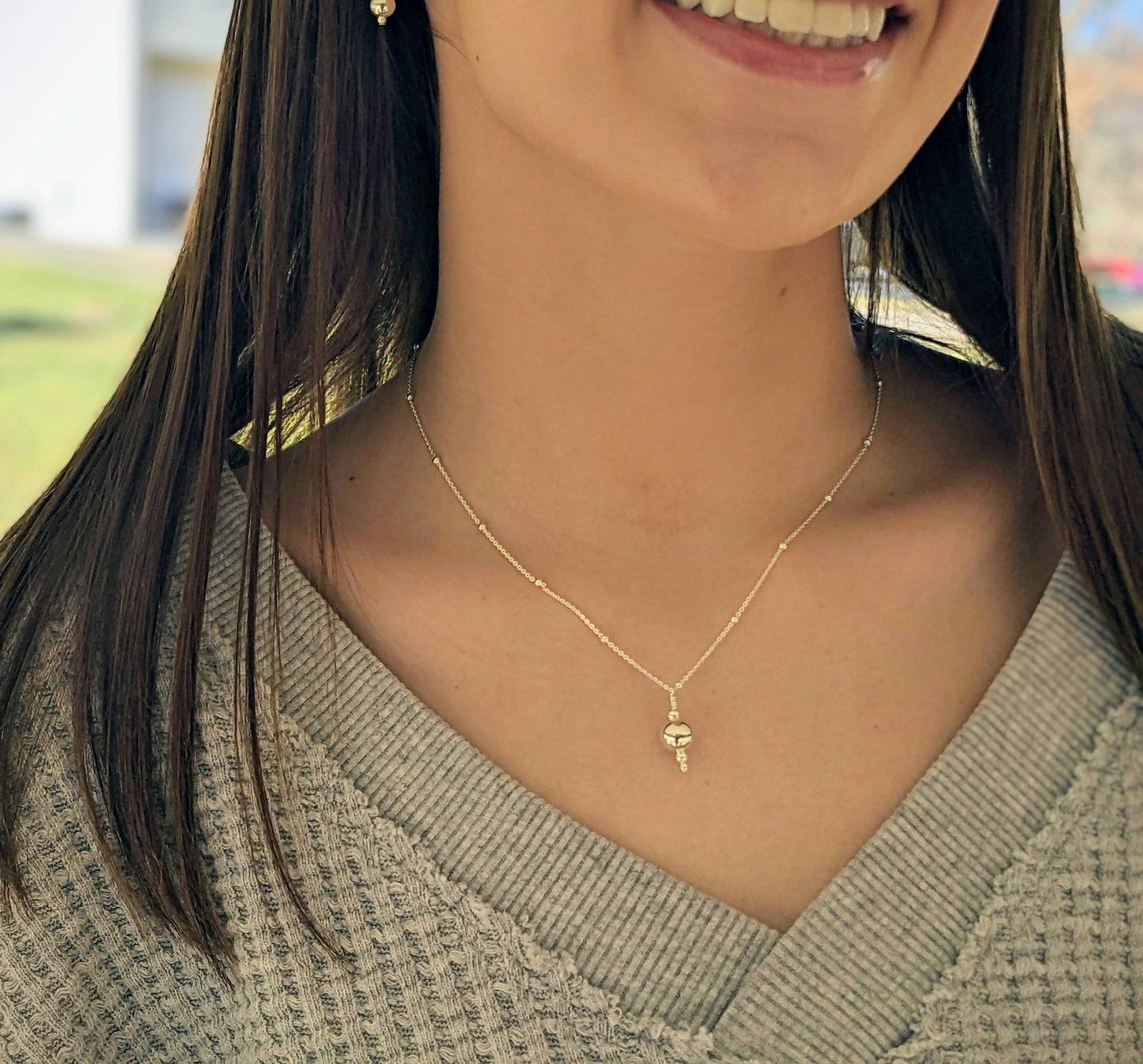 Sterling Silver Bead Necklace