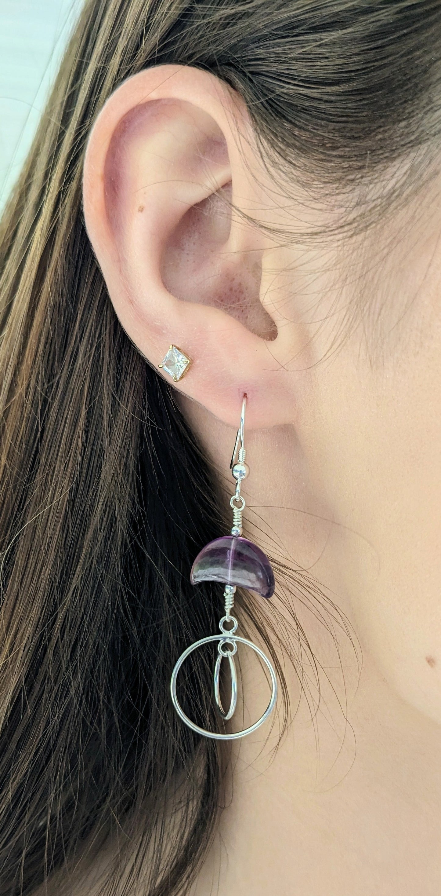 Amethyst Spinner Earrings