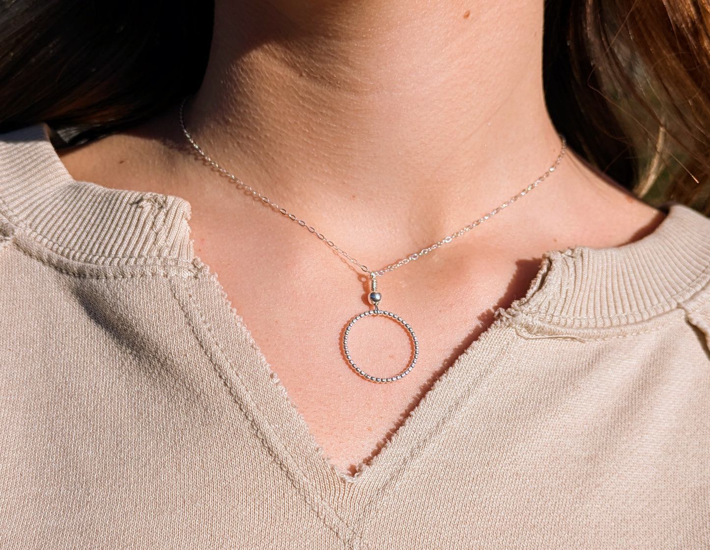 Sterling Silver Circle Necklace