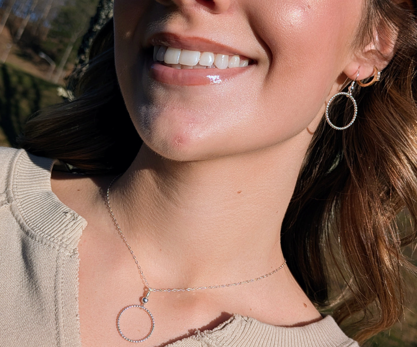 Sterling Silver Circle Necklace