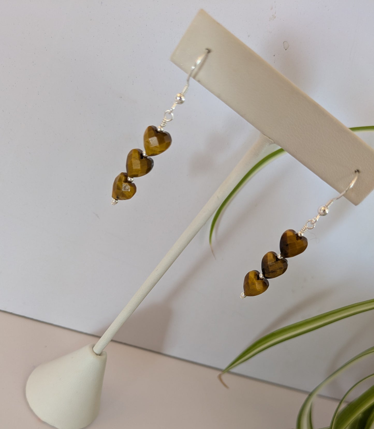 Gemstone Heart Earrings