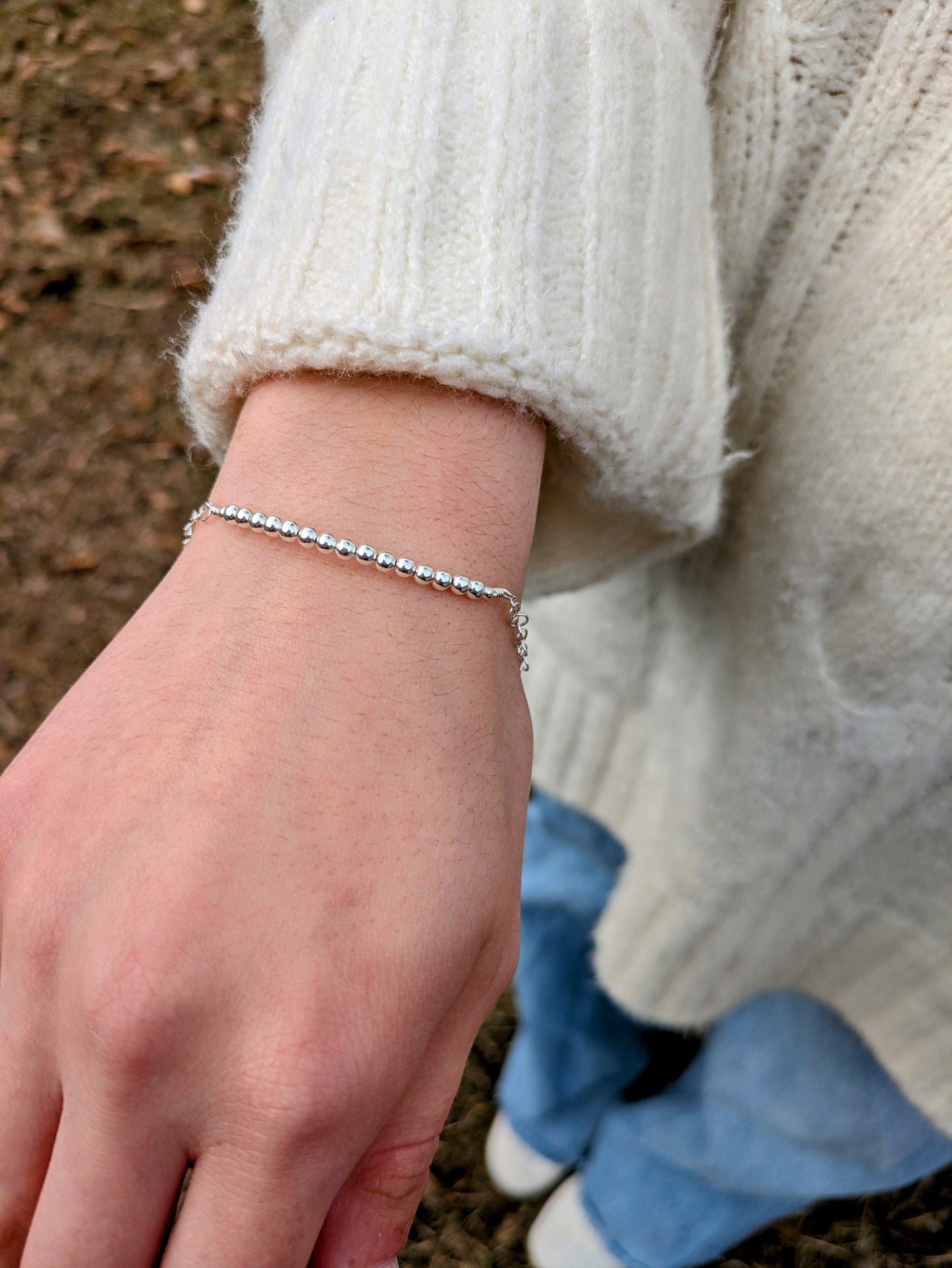 Sterling Silver Bead Bracelet