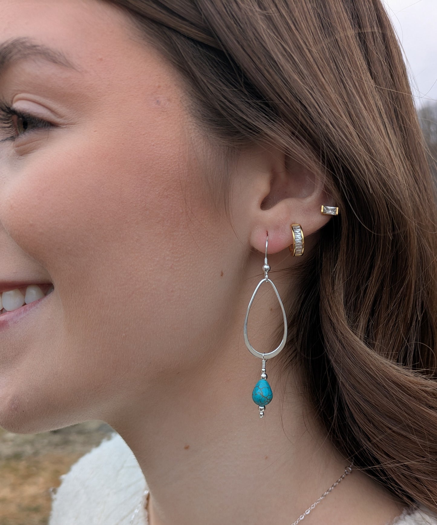 Turquoise Magnesite Earrings