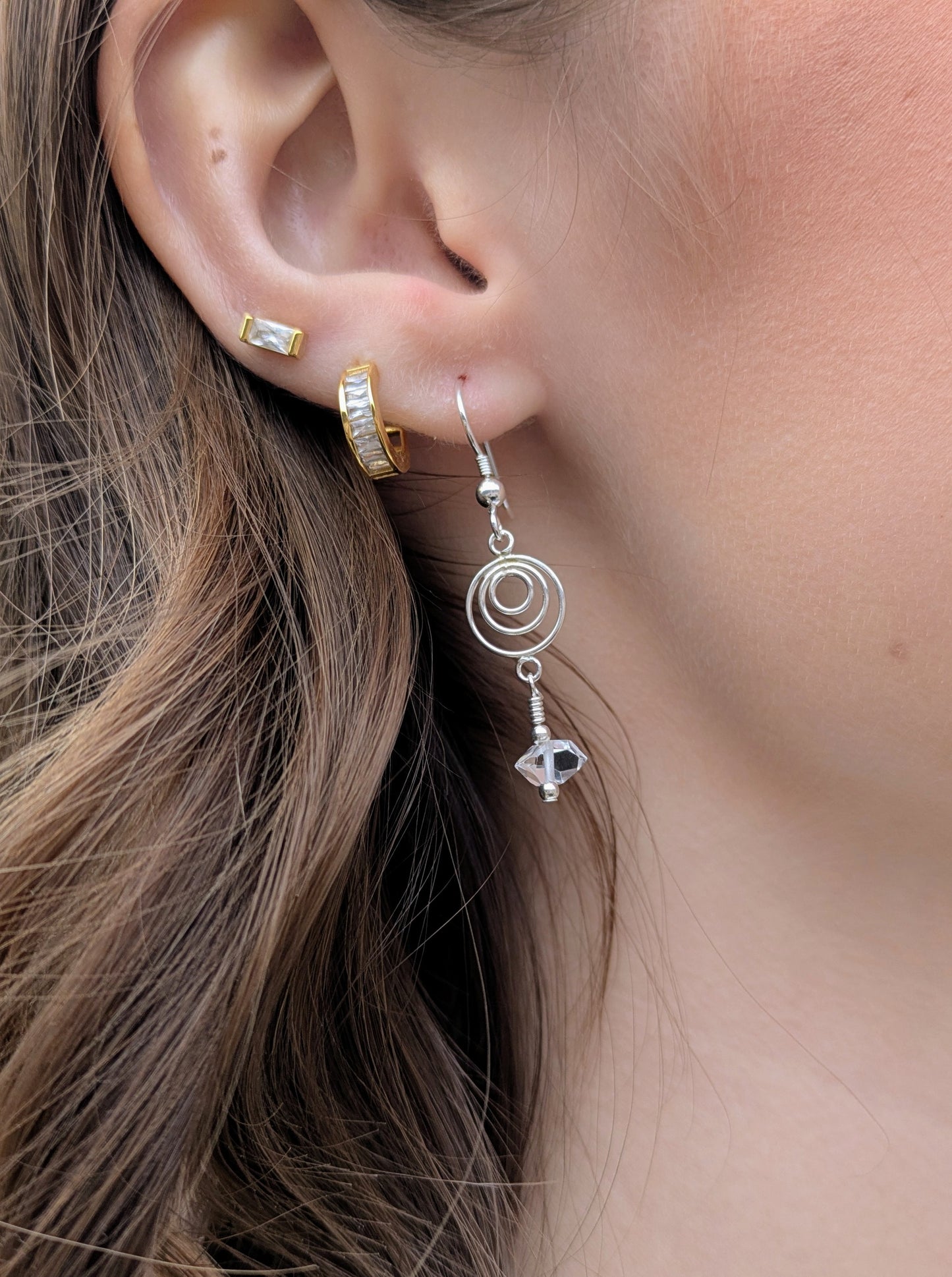 Dainty Herkimer Diamond Earrings