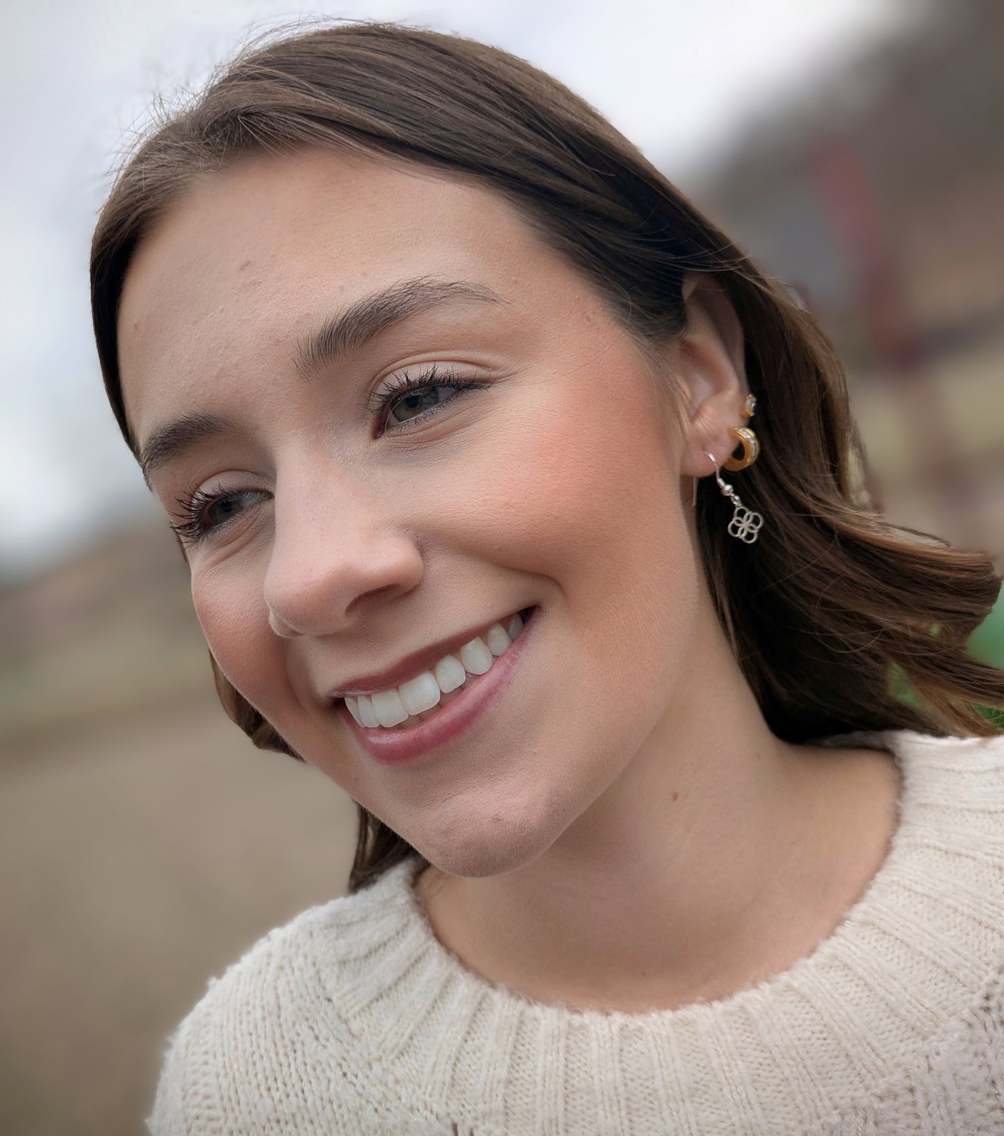 Petite Sterling Silver Flower Earrings