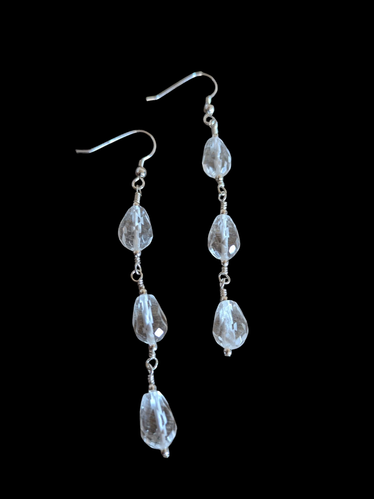Crystal Quartz Dangle Earrings