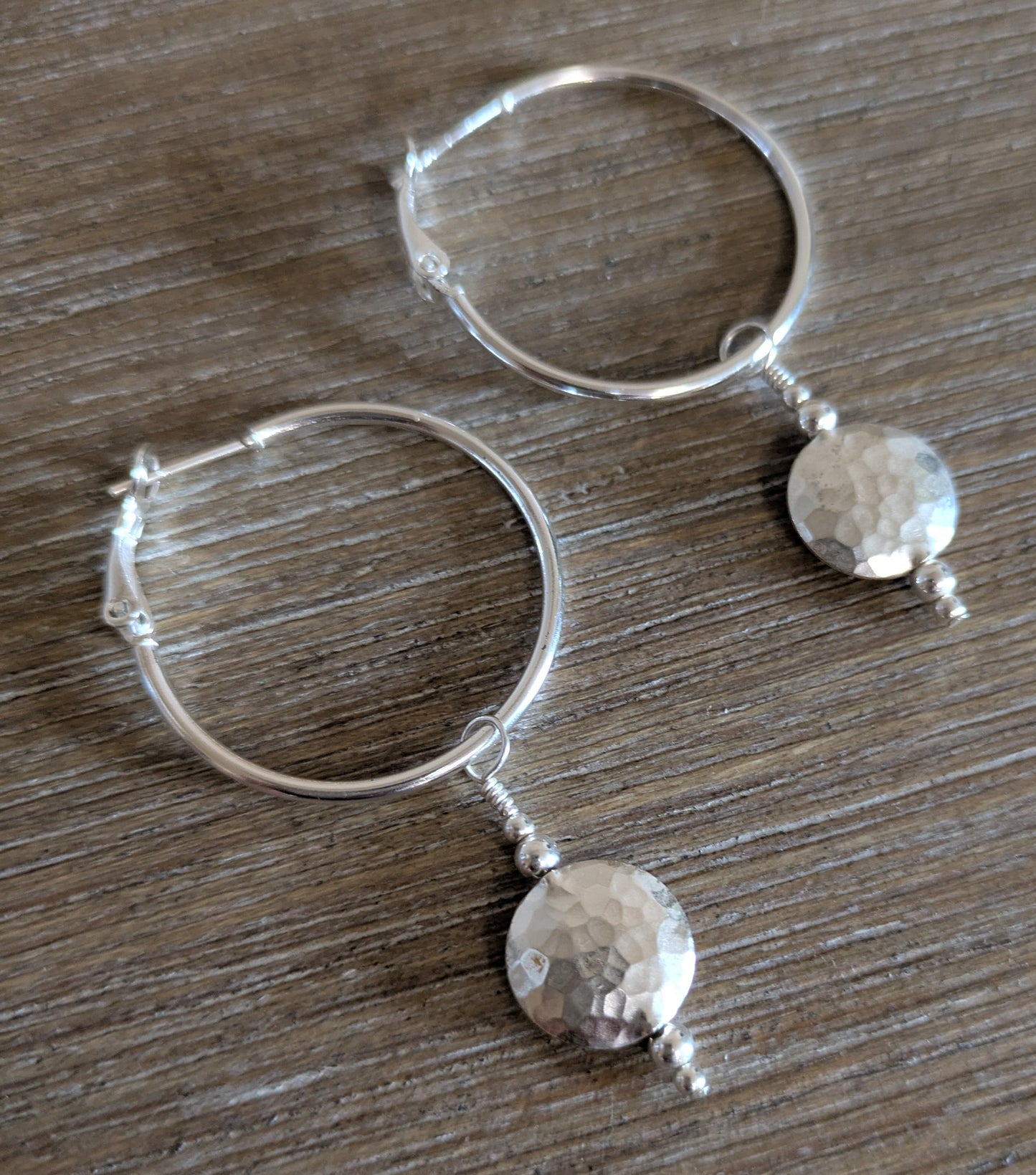 Hammered Circle Pendant Necklace