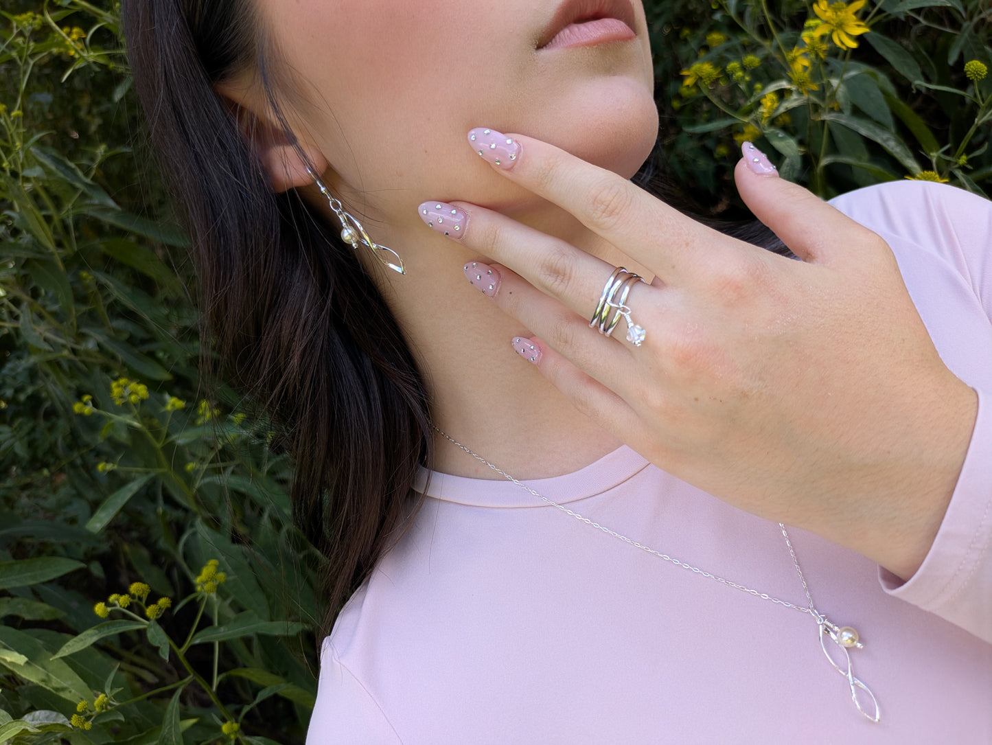 Sterling Silver Ring with Herkimer Diamond