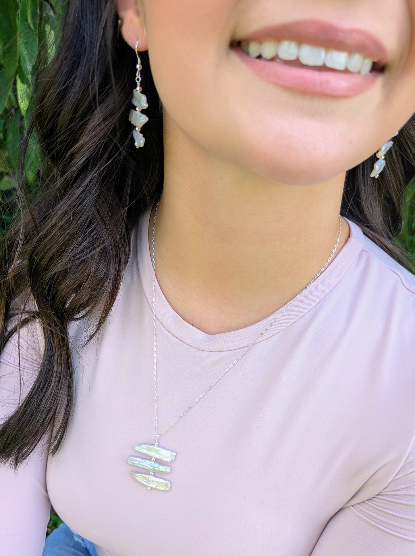 Edgy Pearl Necklace