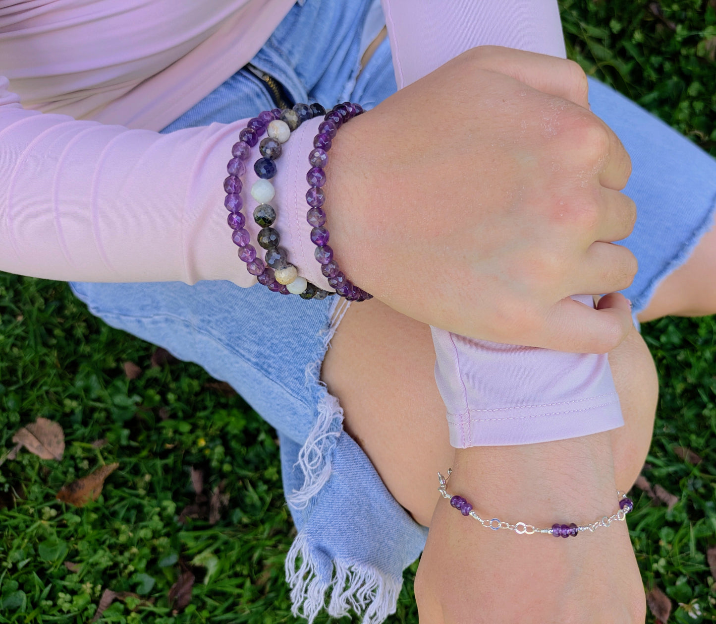 Amethyst No Clasp Bracelet