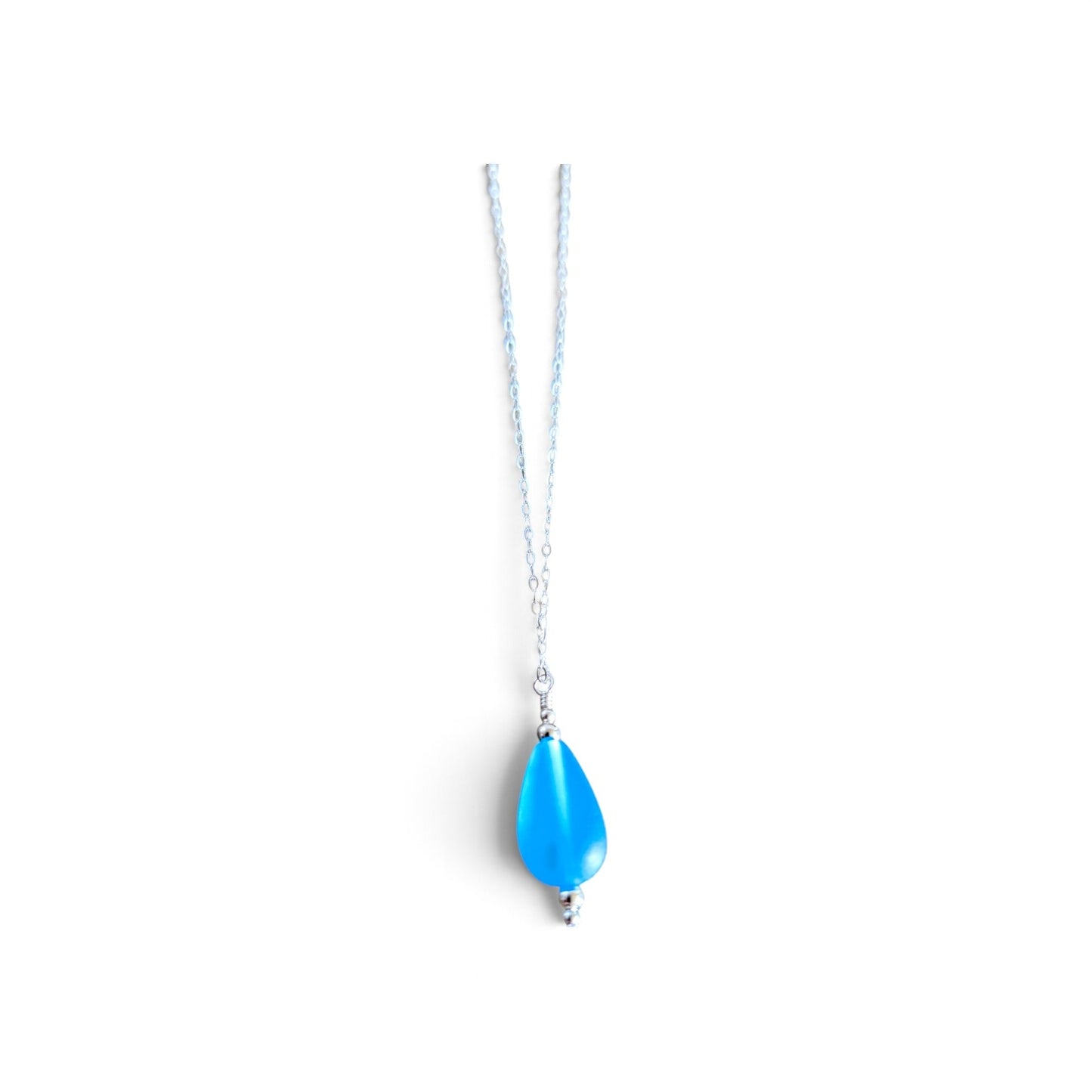 Sea Glass & Sterling Silver Necklace