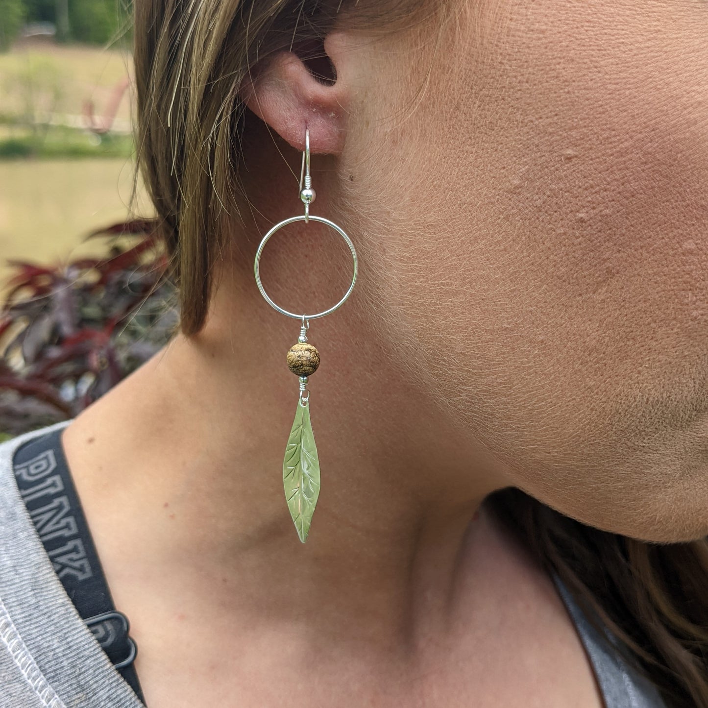 Sterling Silver Leaf Earrings