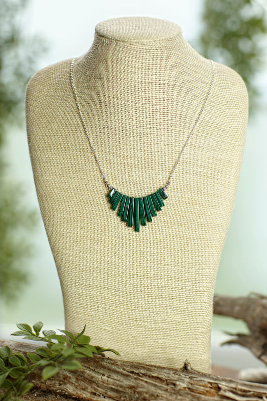 Malachite and Sterling Silver Necklace