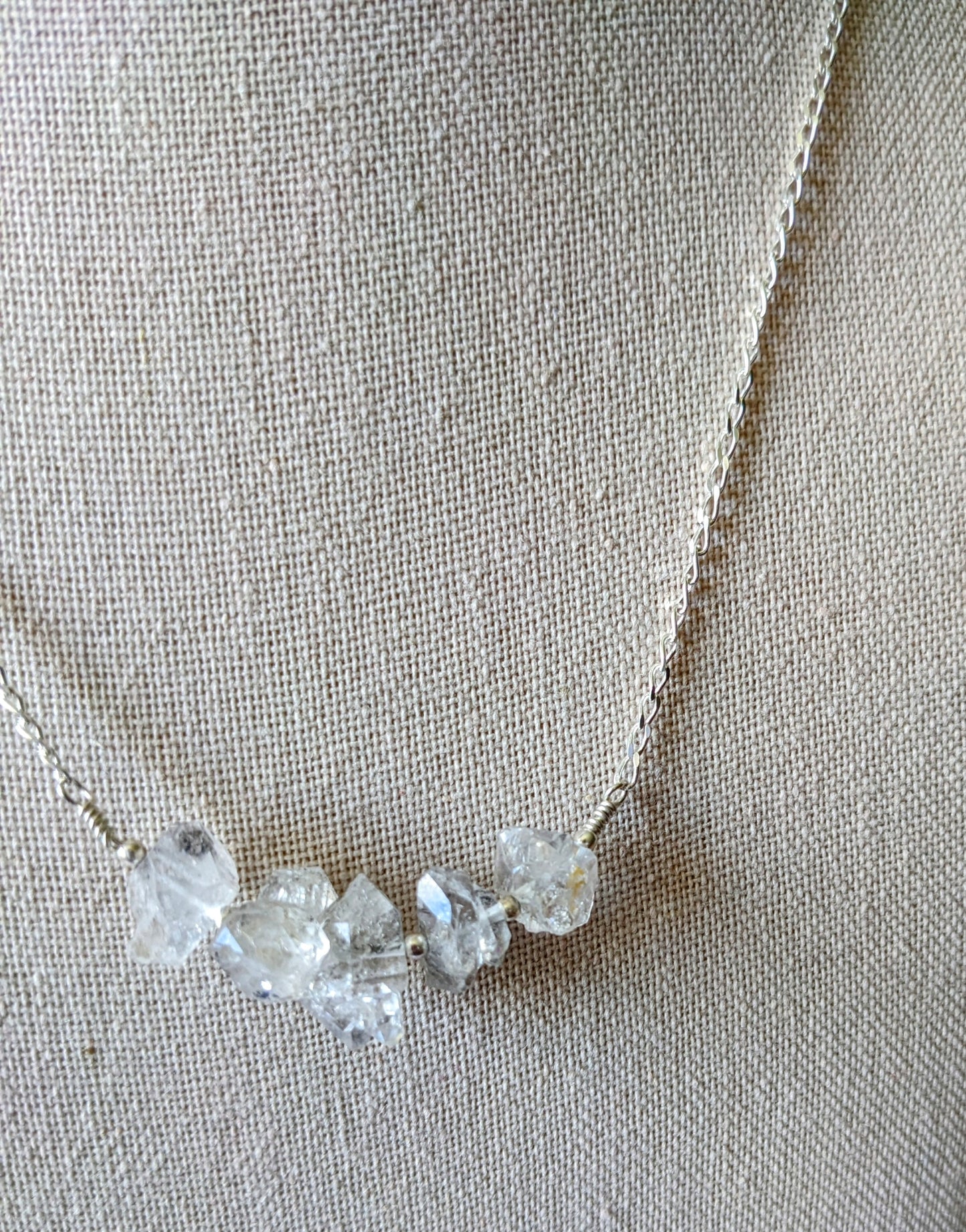 Herkimer Diamond and Sterling Silver Necklace