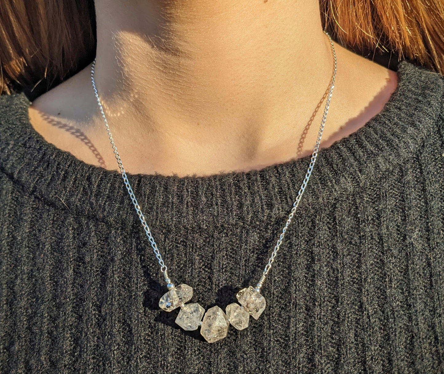Herkimer Diamond and Sterling Silver Necklace