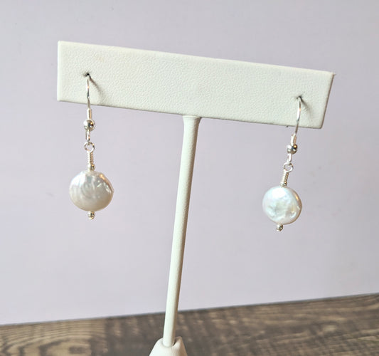 Coin Pearl Earrings
