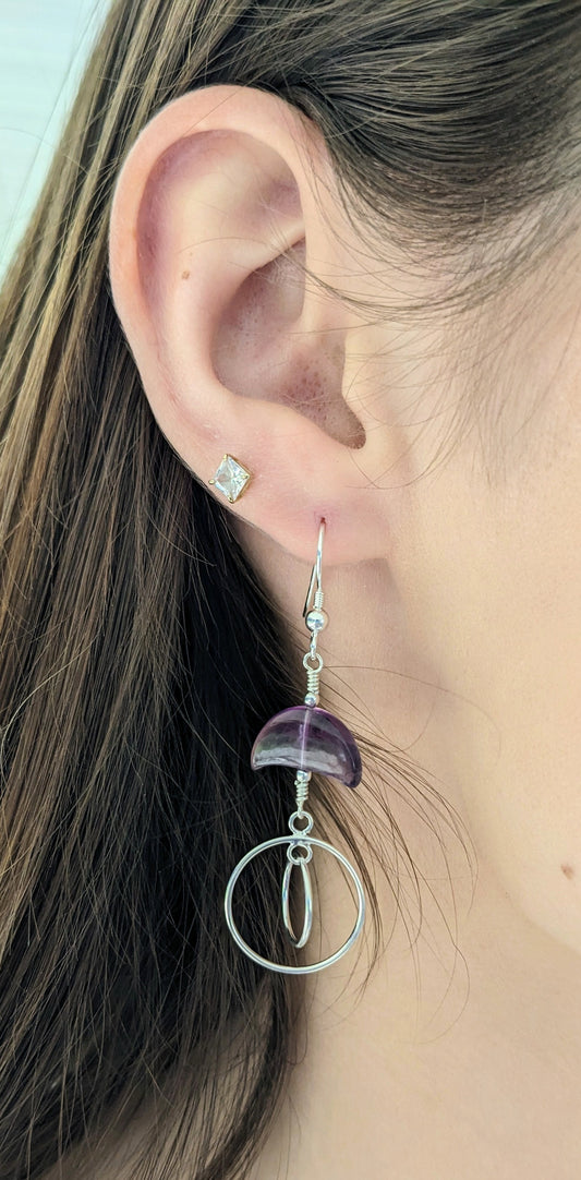 Amethyst Spinner Earrings