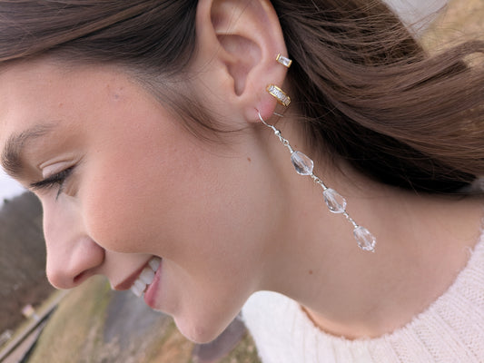 Crystal Quartz Dangle Earrings