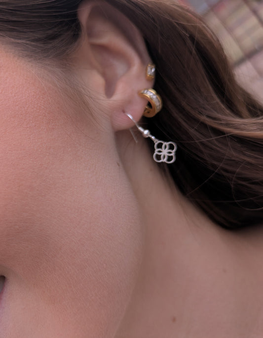 Petite Sterling Silver Flower Earrings