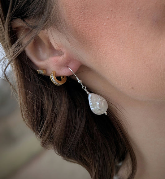 Teardrop Pearl Earrings