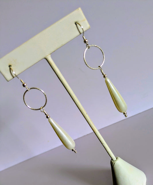 Shell Pearl & Sterling Silver Earrings