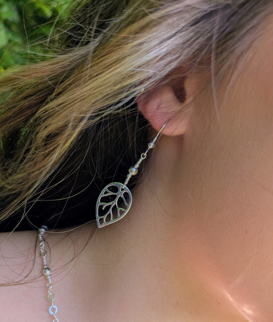 Sterling Silver Leaf Earrings