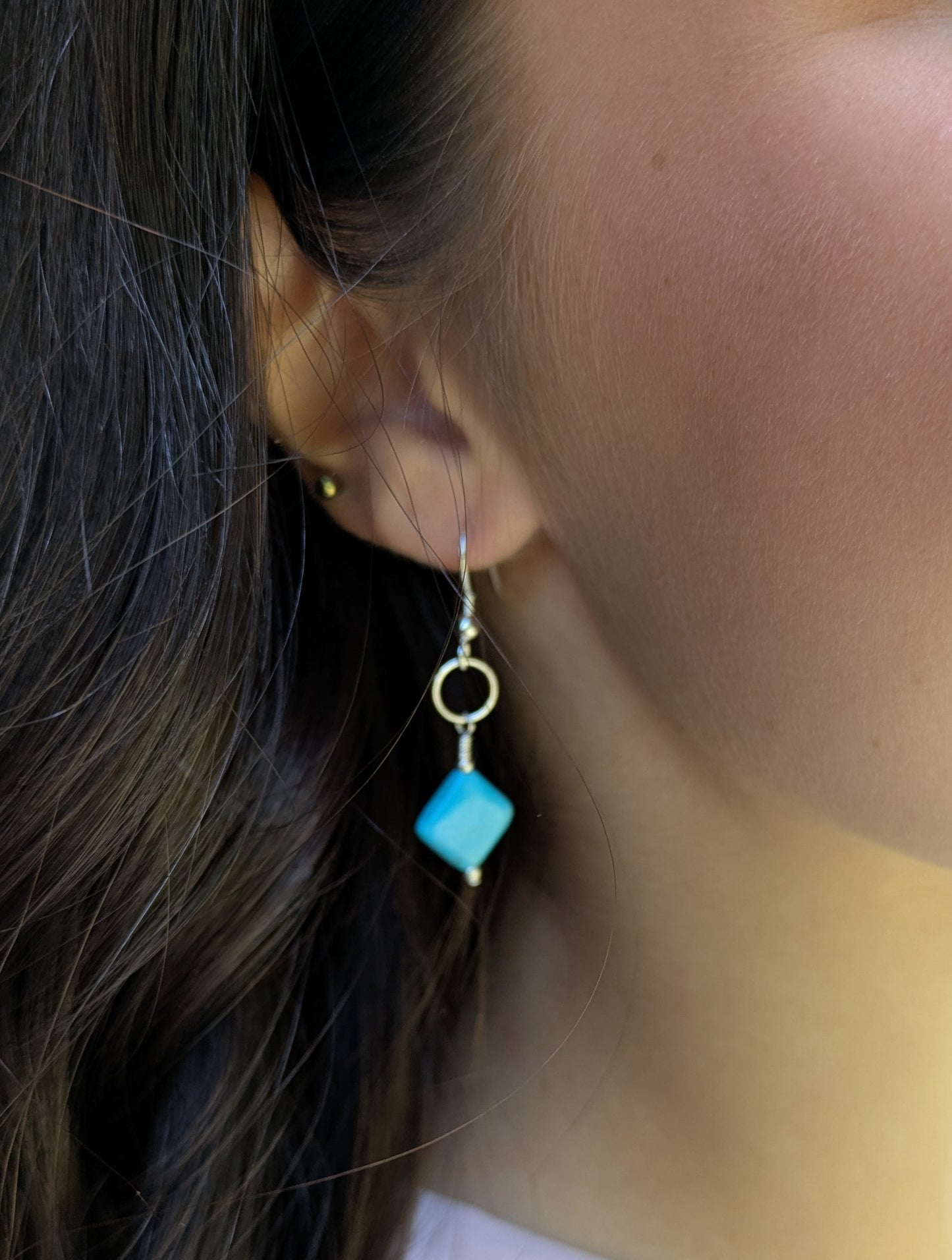 Turquoise Magnesite Earrings