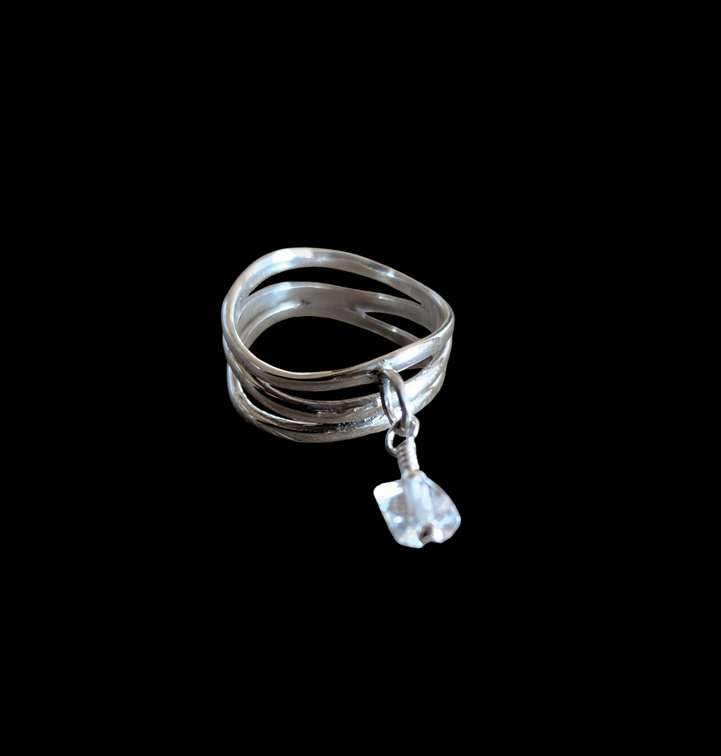 Sterling Silver Ring with Herkimer Diamond