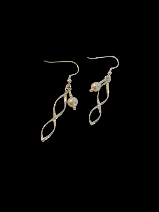 Sterling Silver Twist Earrings