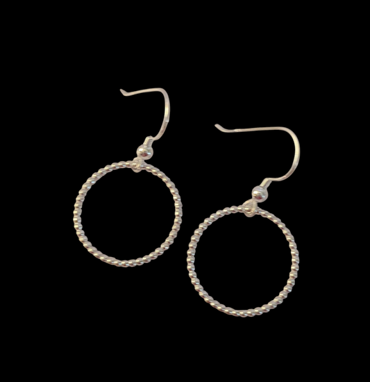 Sterling Silver Circle Earrings
