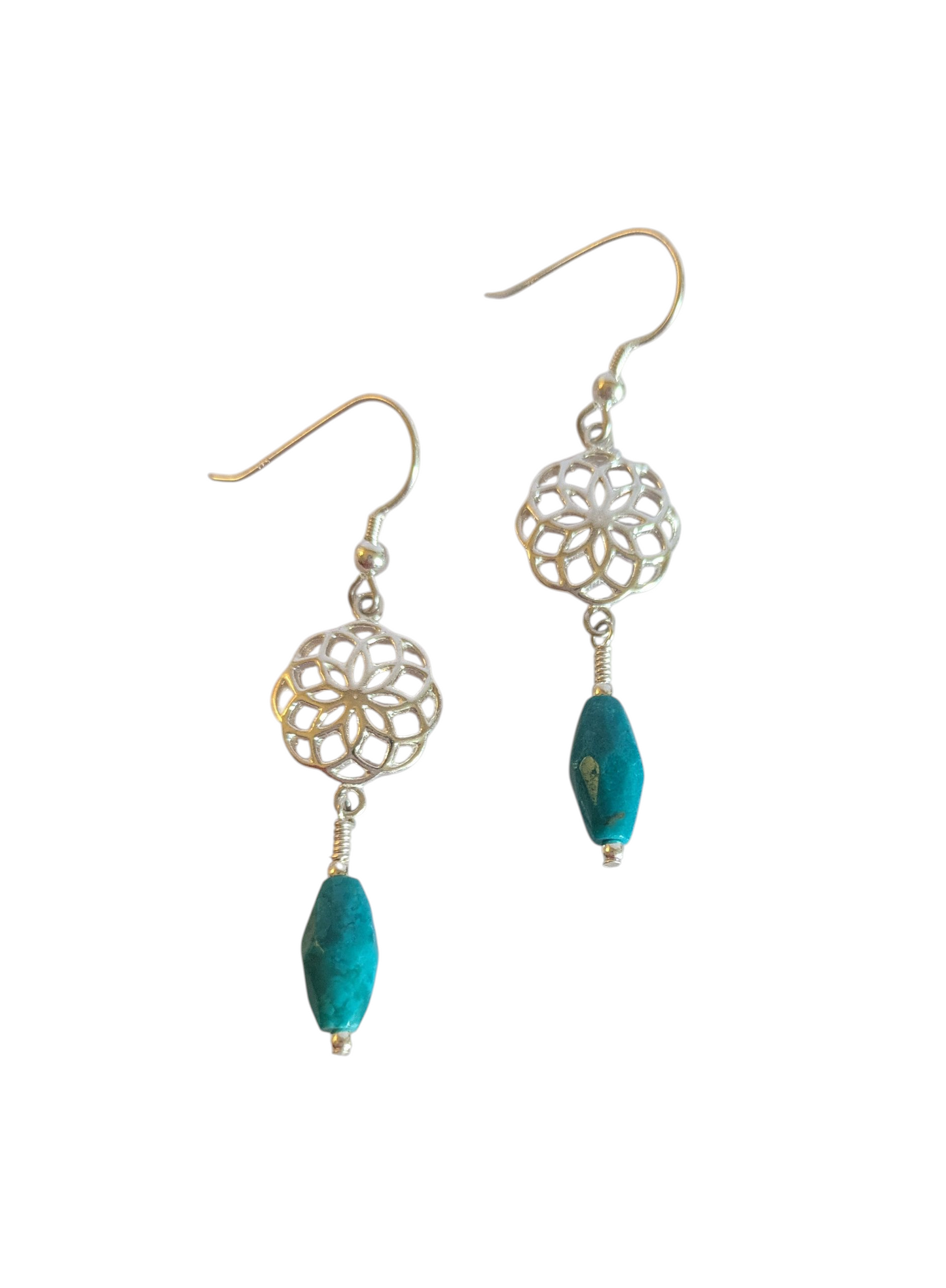 Turquoise Mandala Earrings