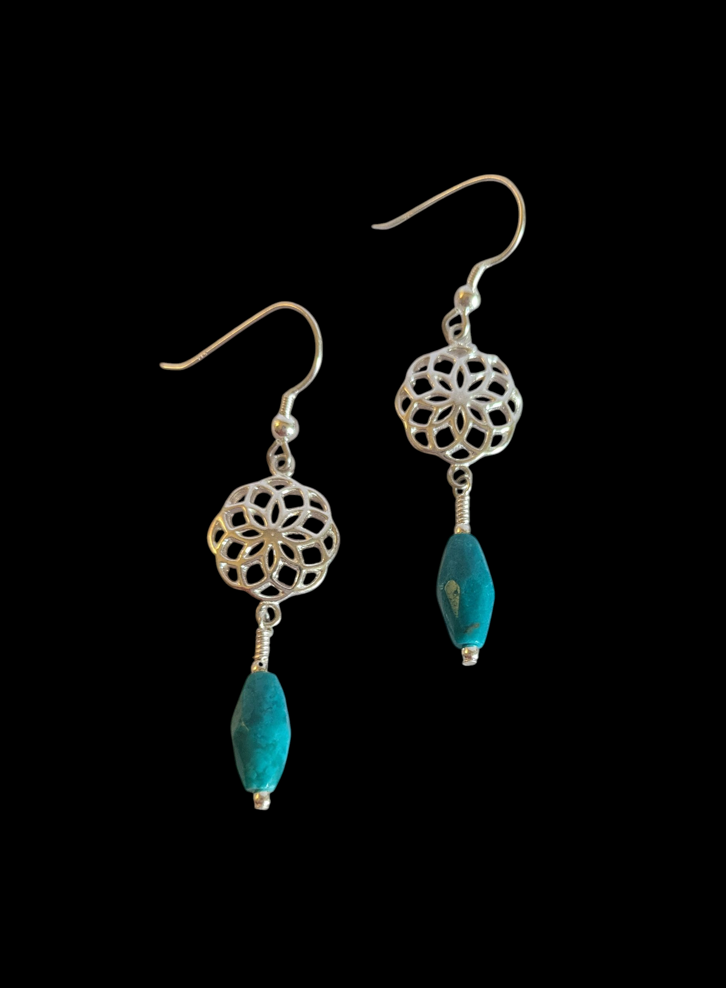 Turquoise Mandala Earrings