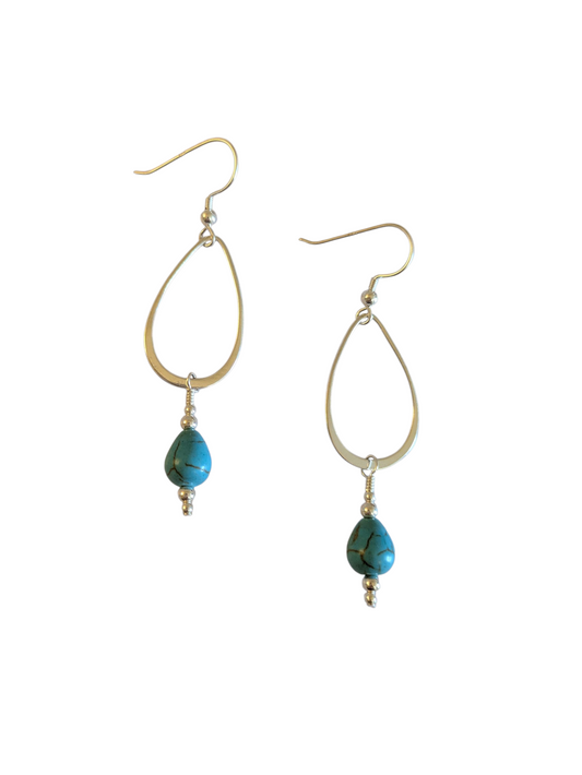Turquoise Magnesite Earrings