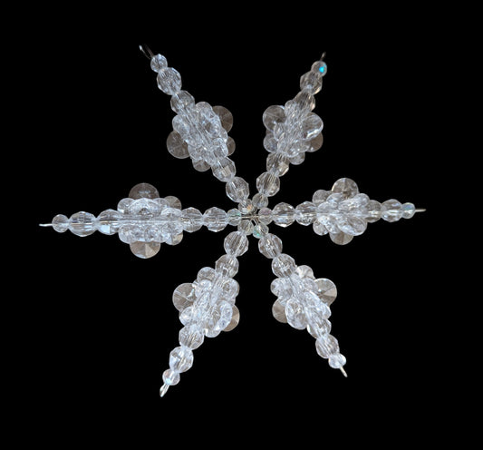 Clear Crystal Snowflake Ornament