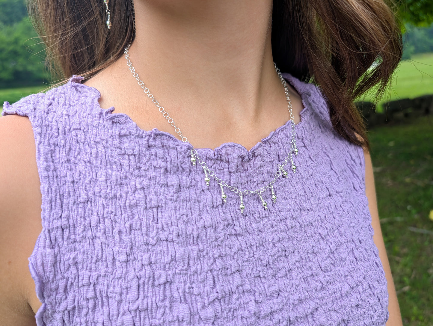 Sterling Silver Dangle Necklace
