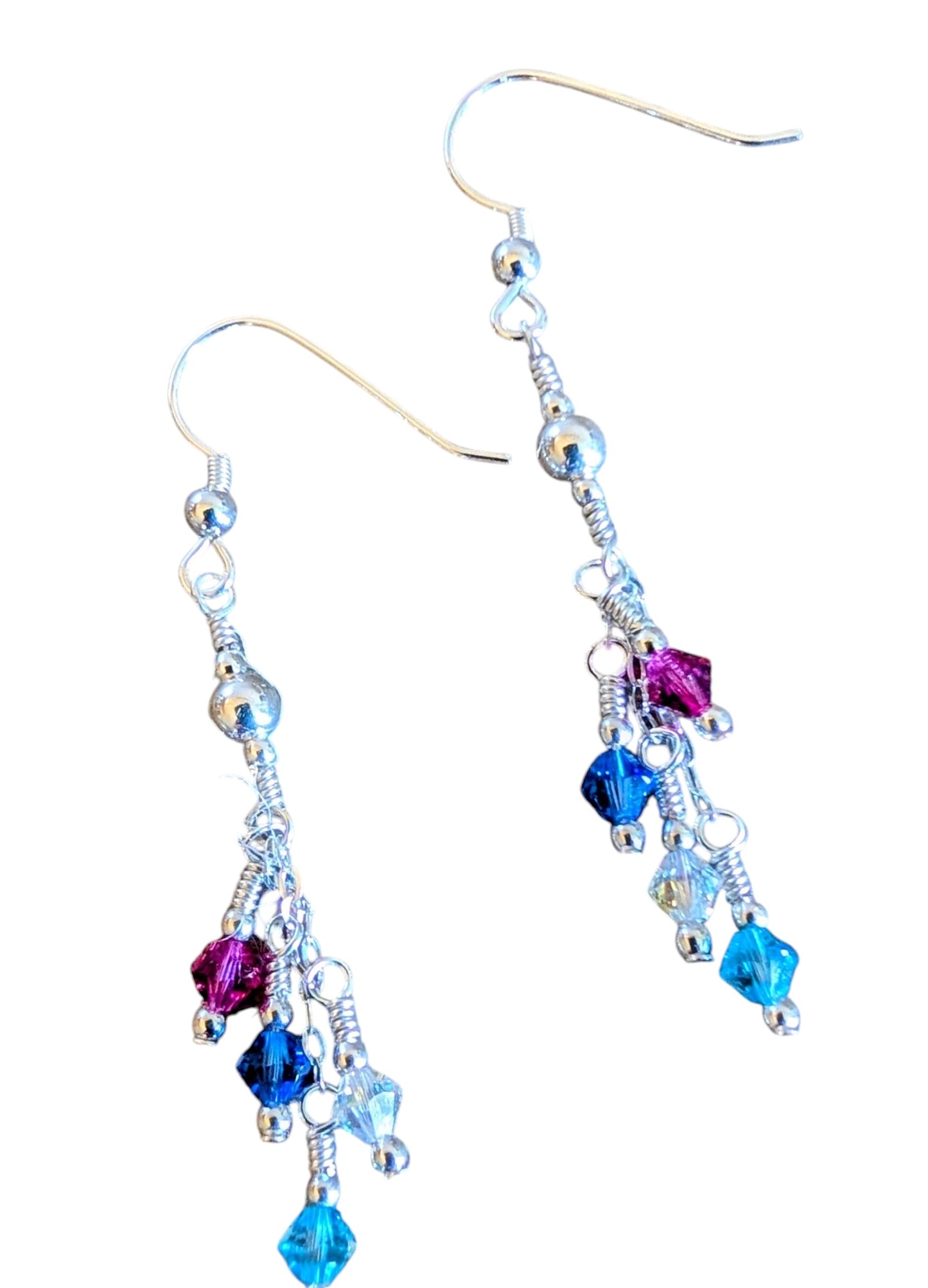 Crystal and Sterling Earrings