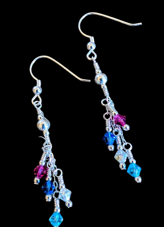 Crystal and Sterling Earrings