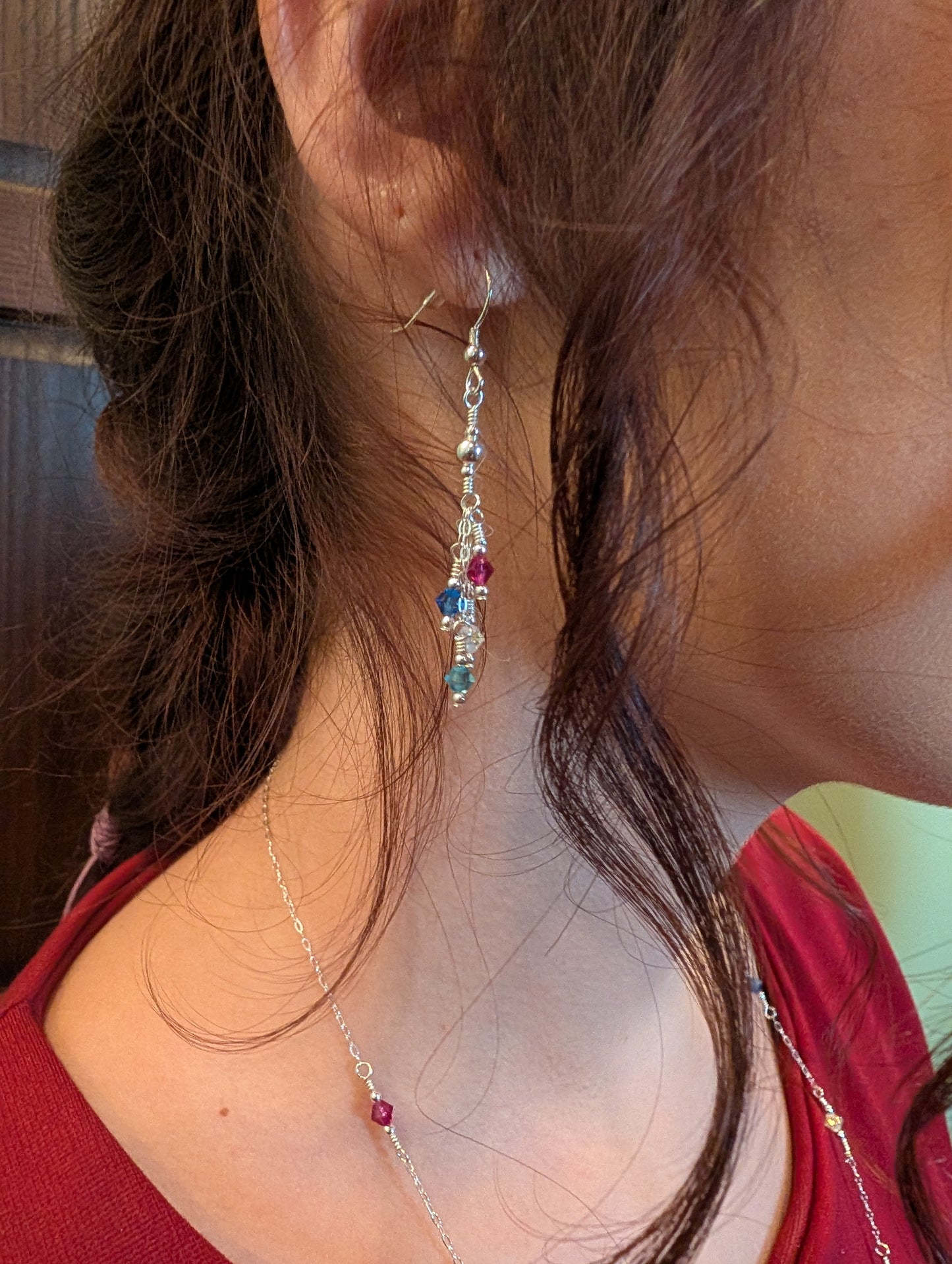 Crystal and Sterling Earrings