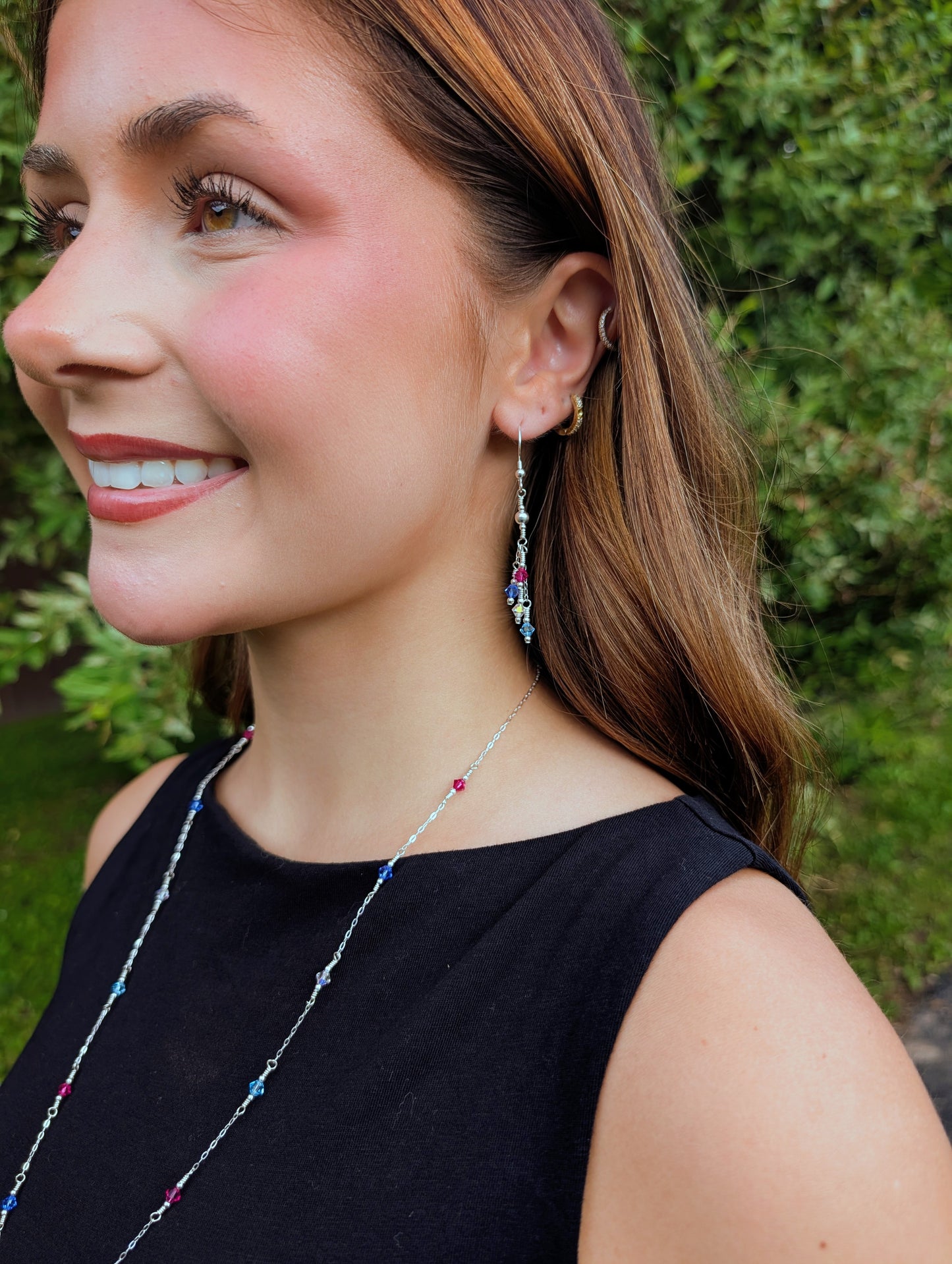 Crystal and Sterling Earrings