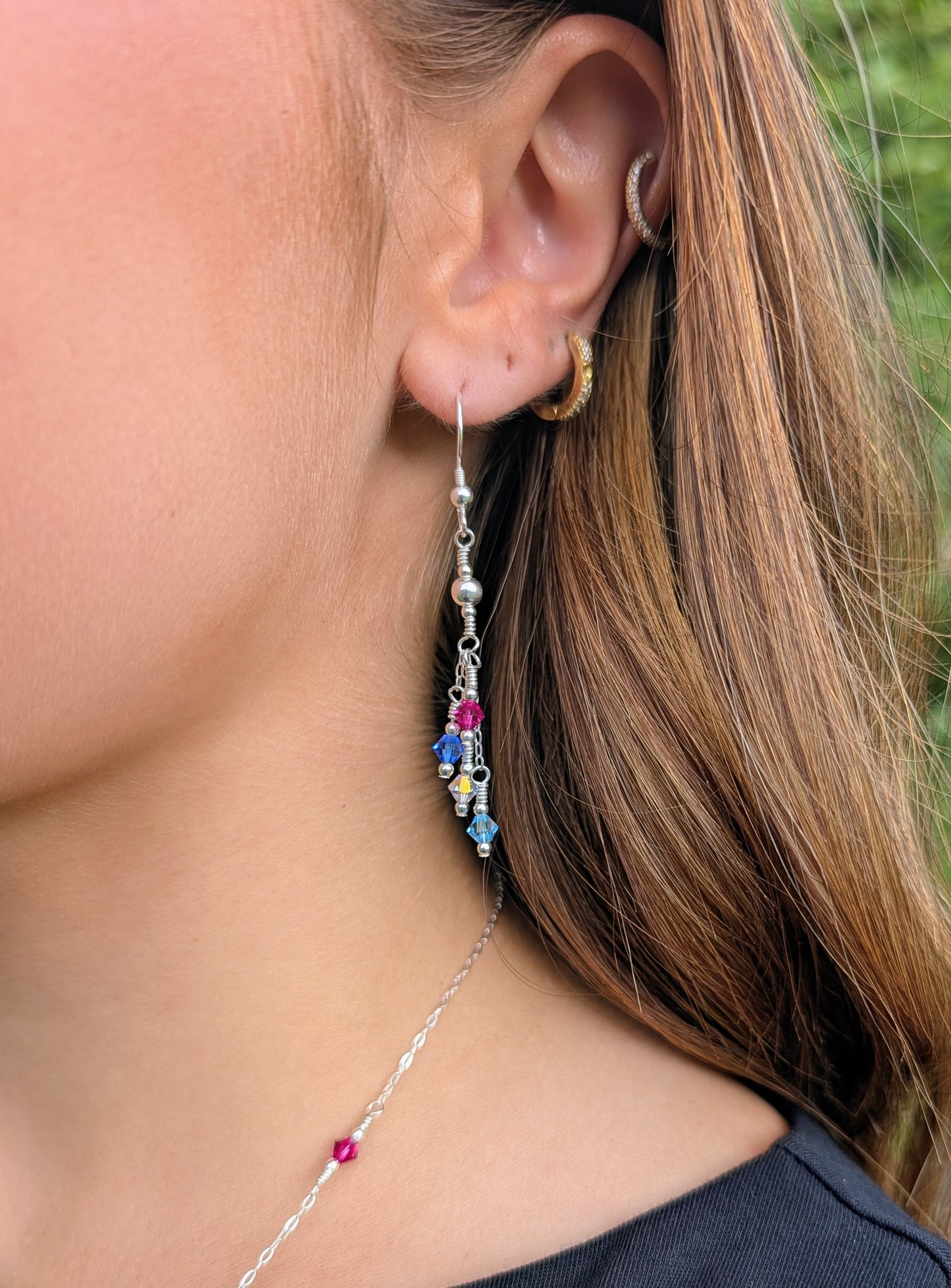 Crystal and Sterling Earrings