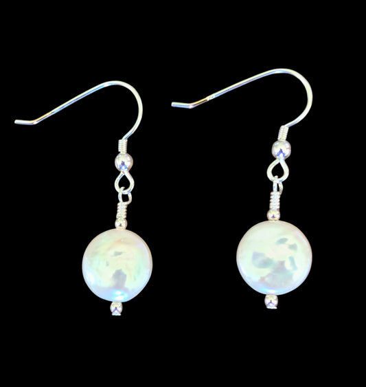 Coin Pearl Earrings
