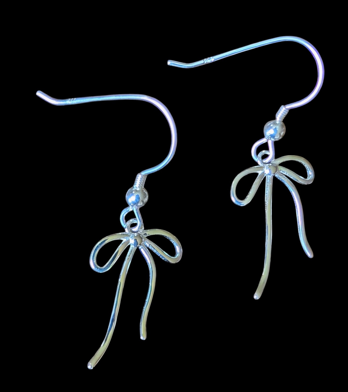 Dainty Sterling Silver Bow Earrings