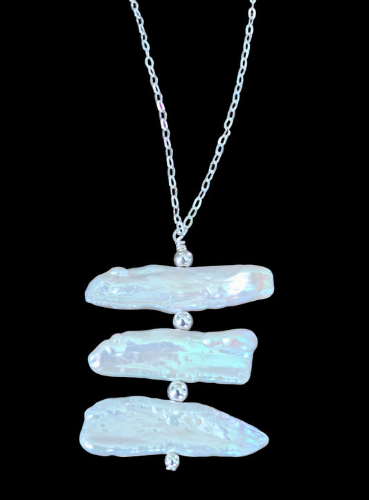 Edgy Pearl Necklace