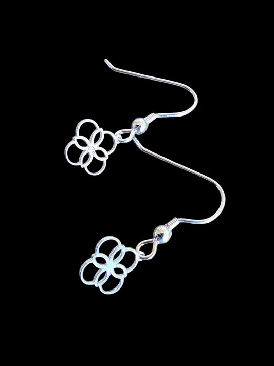 Petite Sterling Silver Flower Earrings