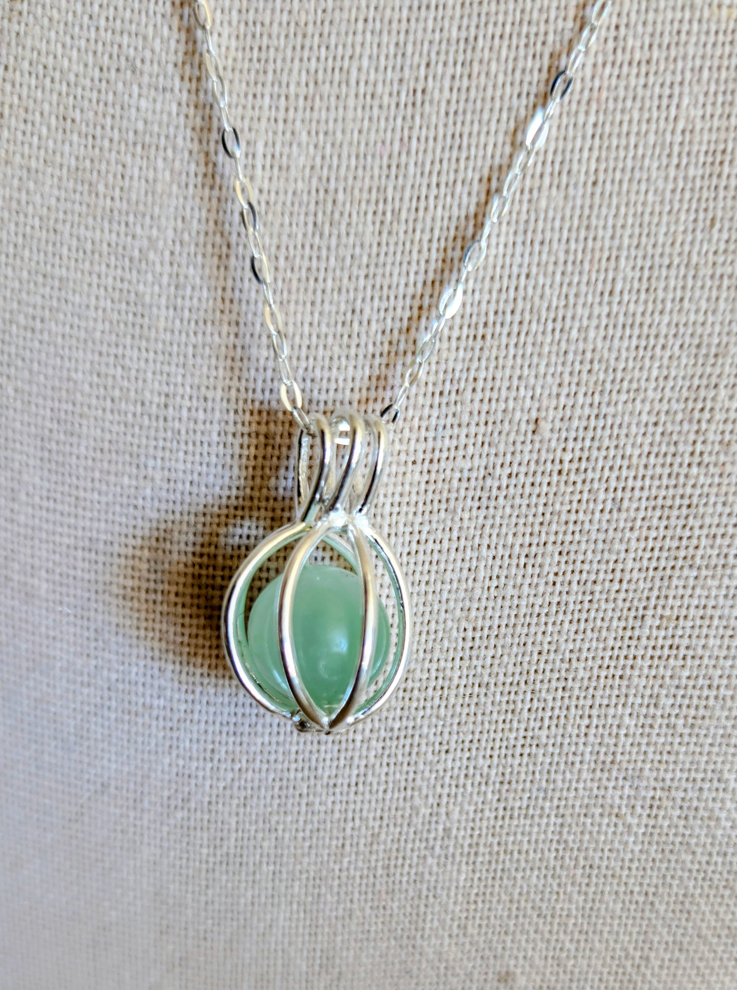 Caged Aventurine Necklace